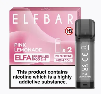 Elf Bar Elfa Pod Prefilled Starter Kit 850mAh Pink Lemonade Black - Фото 3